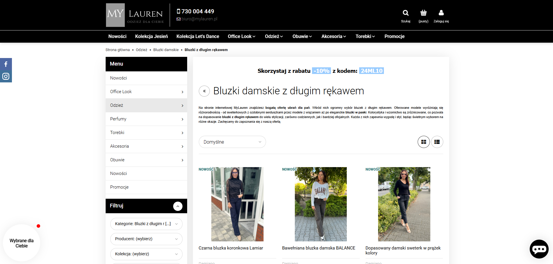 Bluzki damskie z długim rękawem - must-have w jesiennej garderobie