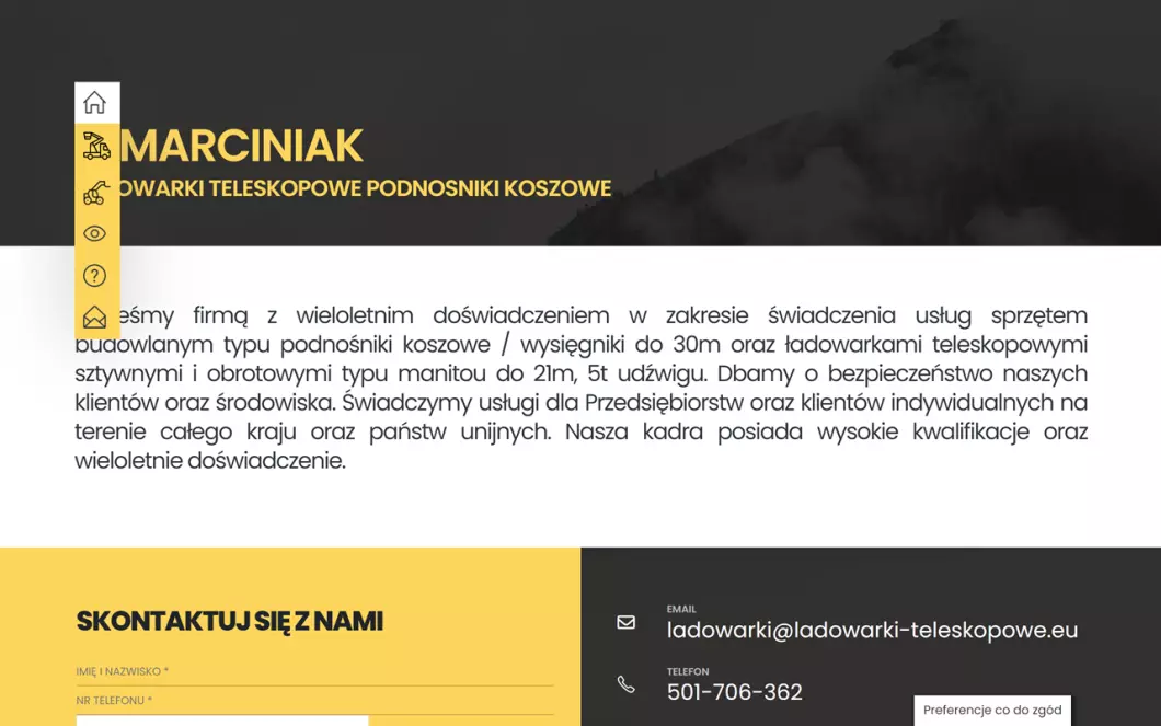 Podnośniki koszowe J. Marciniak